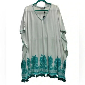 CABANA LIFE L/XL (10-14) Boca Raton Coverluxe Kaftan/Swim Cover-up NWT